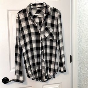 Black and white light flannel